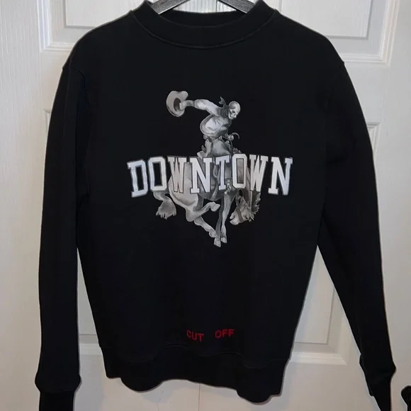 Off-White graphic print sweatshirt Downtown sweater pullover C/O Virgil Abloh - Picture 2 of 7